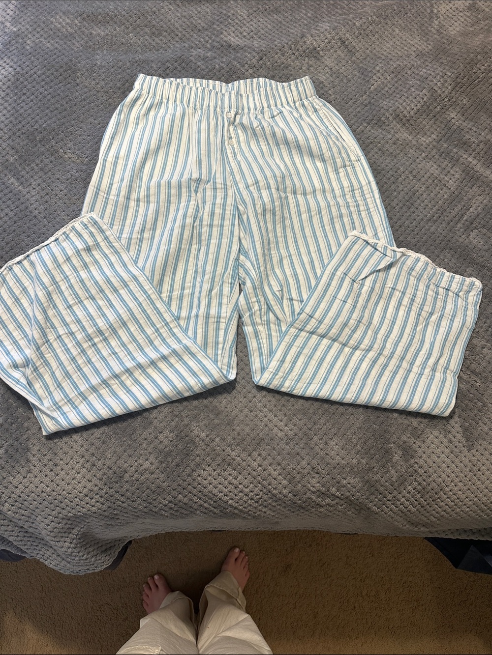wild fable Blue and White Striped Pull-On PJ bottoms